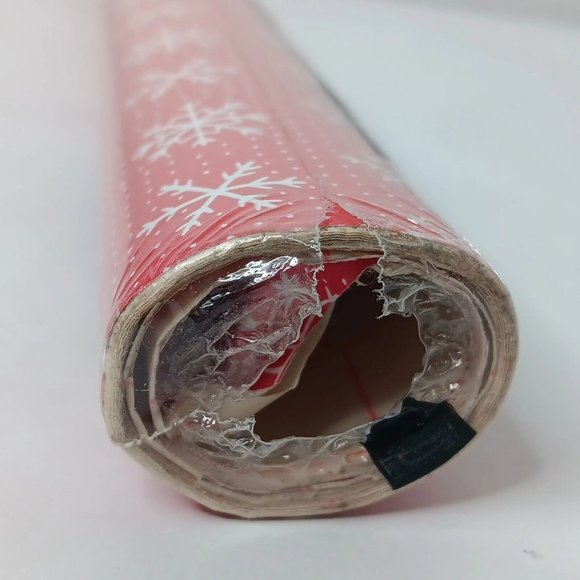 Vintage ConTact Brand Self Adhesive Plastic Shelf Liner Roll Red Snowtime 1986 - Picture 6 of 9